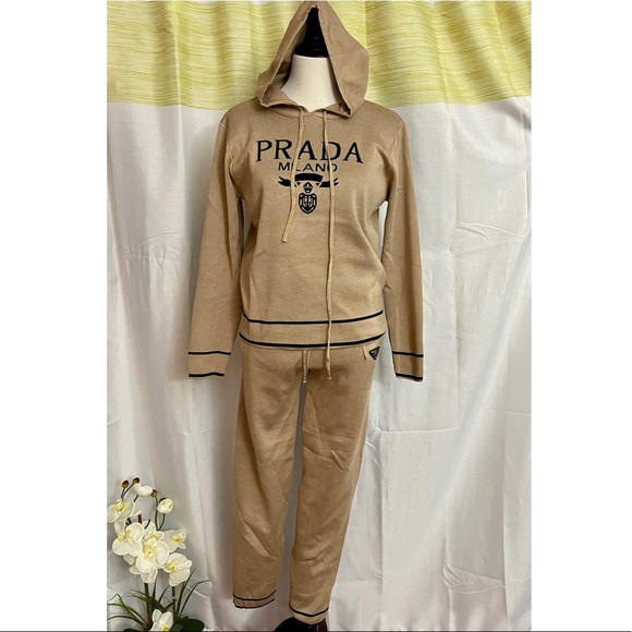 Pants - 🍀 New Jogger Set Stretchy Knitted Beige Size S - L